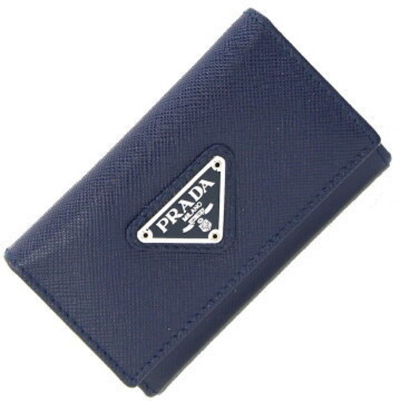Prada Case Navy Blue Leather Key - Picture 1 of 6